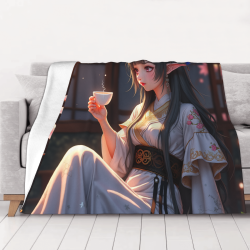 Dreamy Girl Flannel Blanket - Okomall
