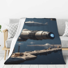 280g Flannel Fleece Blanket (Vertical Style) with Sci-Fi Pattern