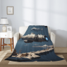 Drap en flanelle polar de 280g (style vertical) avec motif de science-fiction