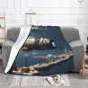 Drap en flanelle polar de 280g (style horizontal) - Motif thème science-fiction