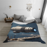 Coperta in flanella polar da 280g (stile orizzontale) - Motivo tematico di sci-fi