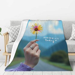 280g フランネル ファuzzy ブランケット (縦型) パターン付き