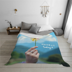 夢幻花海法蘭絨毛毯 - 溫暖舒適的家居好伴侶