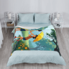 Couverture de flanelle Playful Rainy Garden - Okomall