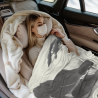 Decke aus Flanell und Fleece 280 g (vertikaler Stil) - Landschaftsmotiv in Tinte