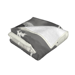Manta de Forro Polar de 280g (Estilo Horizontal) Versión Impresa con Paisaje y Figura