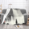 Manta de Forro Polar de 280g (Estilo Horizontal) Versión Impresa con Paisaje y Figura