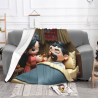 Couverture en flanelle de 280g (Horizontale) Motif de chaleur parent-enfant