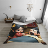 Couverture en flanelle de 280g (Horizontale) Motif de chaleur parent-enfant