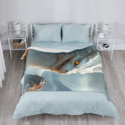 Coperta di flanella morbida da 280g (stile verticale) con motivo drago, un'ottima scelta per il comfort e il calore