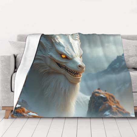 Couverture en Flanelle Écailles de Dragon - Douillette et Chaud
