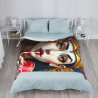 Coperta in Pile di Flanella da 280g (Stile Verticale) con Motivo di Cleopatra