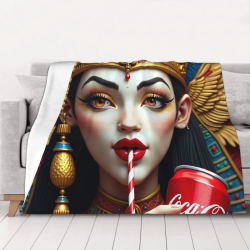 Egyptian Goddess Flannel Blanket - Okomall