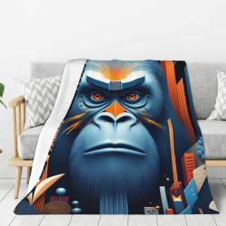 Coperta in Flanella 3D Gorilla - Okomall