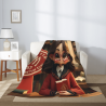 Drap en flanelle doux de 280g (style vertical) avec motif de fille mignonne