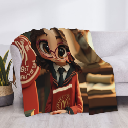 280g Flannel Fleece Blanket (Horizontal Style) with Pattern
