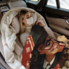280g Flannel Fleece Blanket (Horizontal Style) with Pattern