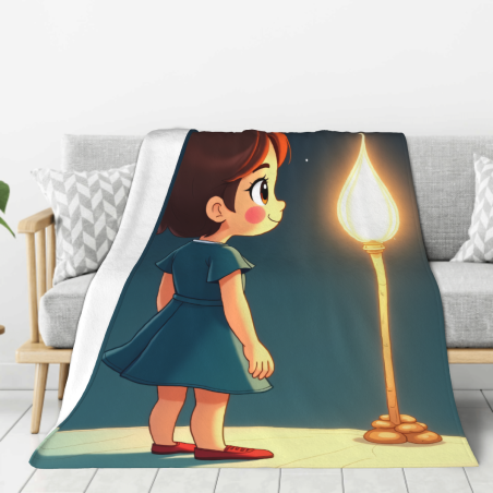Vertikale Flanelldecke 280g: Süßes Cartoon-Muster, komfortabel und warm
