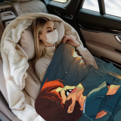 Vertikale Flanelldecke 280g: Süßes Cartoon-Muster, komfortabel und warm