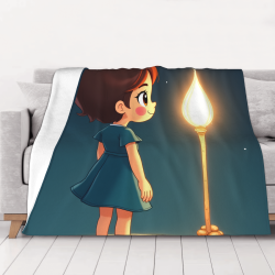 280g Flanell-Fleece-Decke (horizontales Design) mit Cartoon-Muster, eine großartige Wahl für Komfort