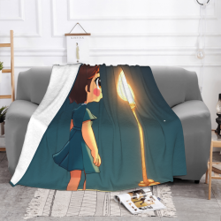 280g Flanell-Fleece-Decke (horizontales Design) mit Cartoon-Muster, eine großartige Wahl für Komfort