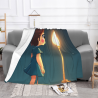 280g Flanell-Fleece-Decke (horizontales Design) mit Cartoon-Muster, eine großartige Wahl für Komfort