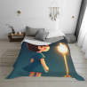 280g Flanell-Fleece-Decke (horizontales Design) mit Cartoon-Muster, eine großartige Wahl für Komfort