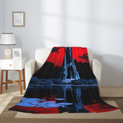 Couverture en flanelle verticale 280g : Motif gothique et matériau haute qualité