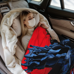 Coperta in Flanella Verticale 280g: Motivo Gotico e Materiale di Alta Qualità