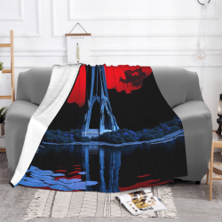 Flanell-Fleece-Decke 280g (horizontal) mit Fantasy-Muster