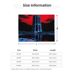 280g フランネルフリースブランケット（水平）ファンタジーパターン