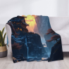 Coperta in Flanella 280g (Orizzontale) con Stampa Paesaggio Cinese - Comfort e Calore Garantiti