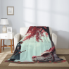 280g Flannel Fleece Blanket (Vertical Style) with Dragon and少年 Pattern