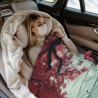 280g Flannel Fleece Blanket (Vertical Style) with Dragon and少年 Pattern
