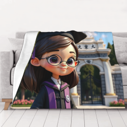 بطانية فلانيل فازي 280 جرام (بتصميم جامعي)