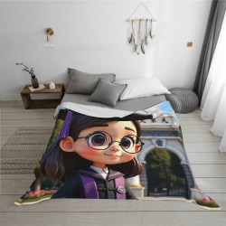 بطانية فلانيل فازي 280 جرام (بتصميم جامعي)