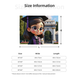 بطانية فلانيل فازي 280 جرام (بتصميم جامعي)