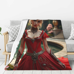 Couette Polaire Douce 280g (Style Vertical) avec Motif Fantastique - Un Excellent Choix pour le Confort et la Chaleur