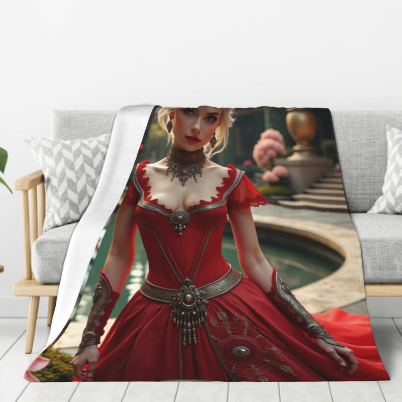 Couette Polaire Douce 280g (Style Vertical) avec Motif Fantastique - Un Excellent Choix pour le Confort et la Chaleur