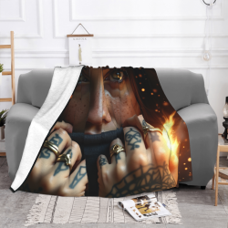 280g Flannel Blanket (Tattoo Pattern Horizontal Style Personalized)