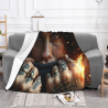 280g Flannel Blanket (Tattoo Pattern Horizontal Style Personalized)