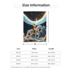 280g法兰绒毛毯（竖款-骑士图案）