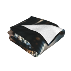 280g Flannel Fleece Blanket (Horizontal Style) - Imagen de Fama del Cuervo Pintado de Forma Completa y un Lado Imprimido