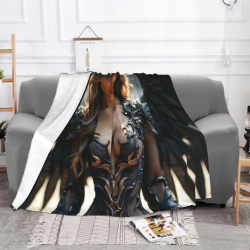 280g Flannel Fleece Blanket (Horizontal Style) Fantasy Female Pattern