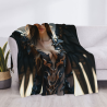 280g Flannel Fleece Blanket (Horizontal Style) - Imagen de Fama del Cuervo Pintado de Forma Completa y un Lado Imprimido