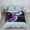 Coperta in Pile da 280g (Stile Verticale) con Motivo: Donna Misteriosa a Cavallo