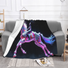 280g Flannel Fleece Blanket (Horizontal) - Riding Unicorn Pattern
