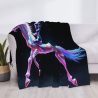 280g Flannel Fleece Blanket (Horizontal) - Riding Unicorn Pattern