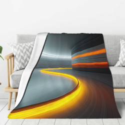 بطانية فلانيل بتصميم الضوء المتدفق - Okomall