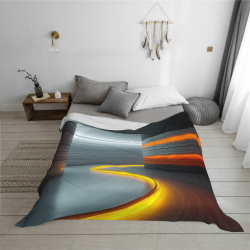 280g Flannel Blanket (Horizontal Style) with Exquisite Full-Side Single-Side Printing
